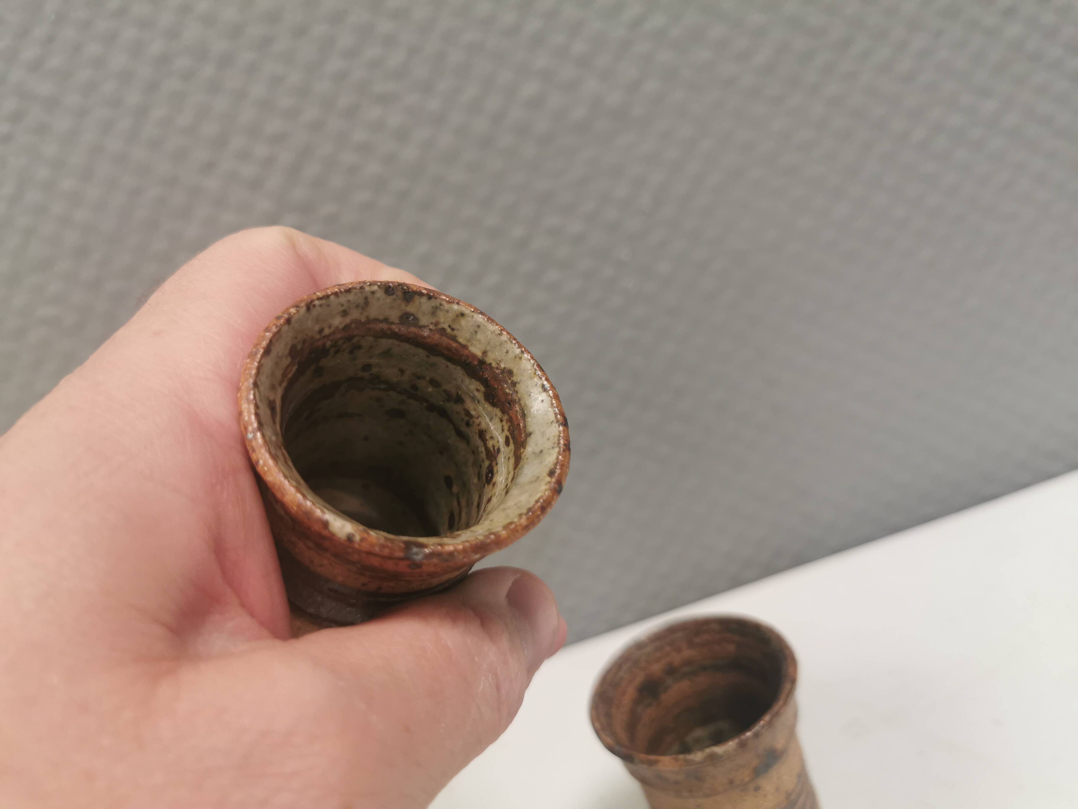 Four small vases, By famous Tue Poulsen Denmark 1960-70s.