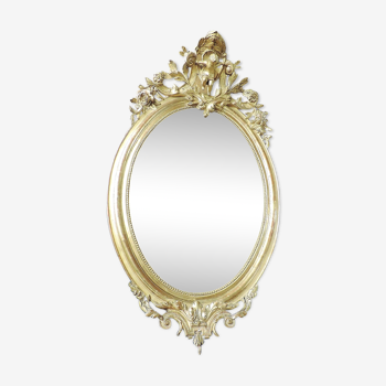 Miroir ovale époque Napoléon III 73x121cm