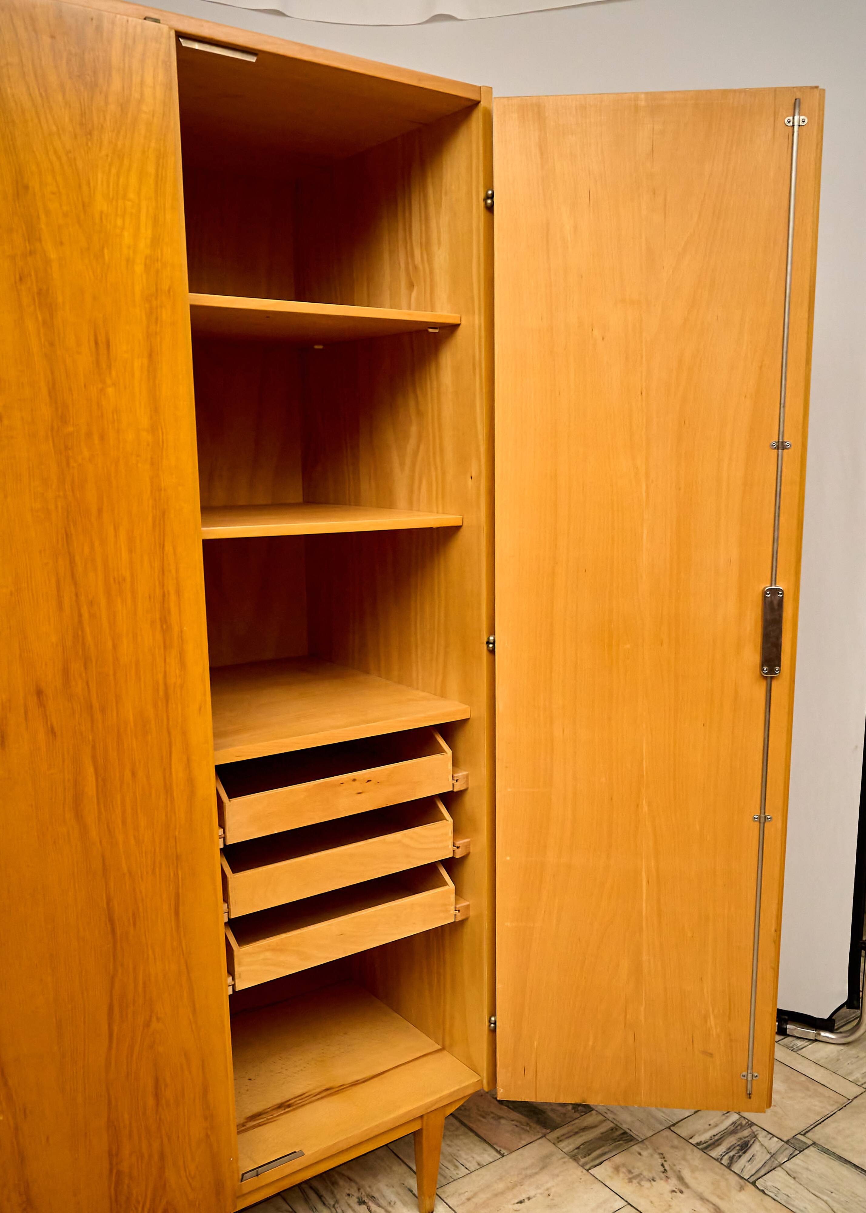 Czechoslovakian Vintage 3-door Wardrobe