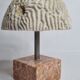 Ancient coral "brain" Diploria labyrinthiformis on base, 19 cm