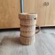 Vintage raffia wicker basket bowling bag