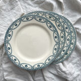4 flat ironstone plates “Empire” Salins