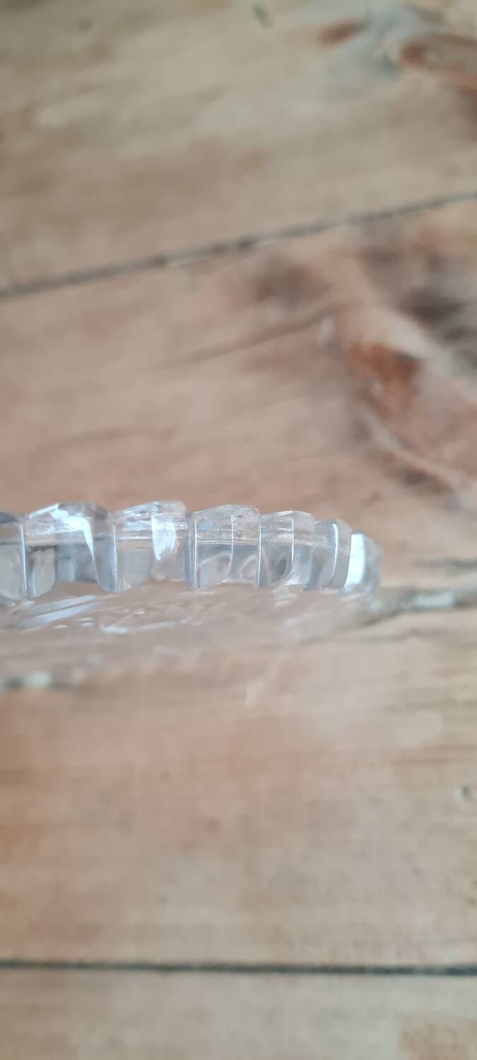 Pair of crystal bottle coasters