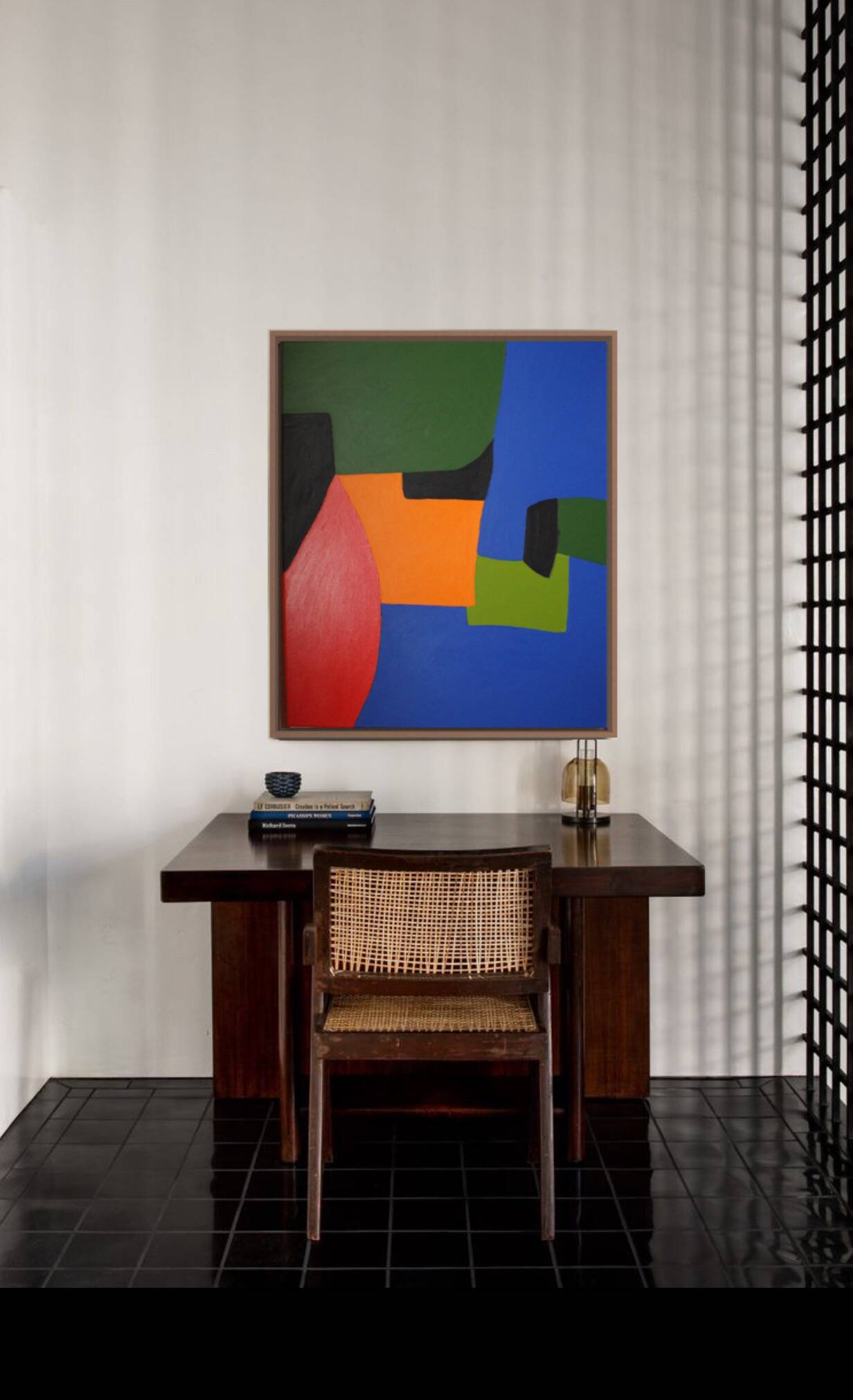 Colorful contemporary abstract on canvas