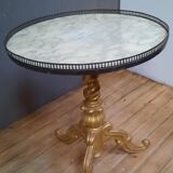 Gilded wooden pedestal table