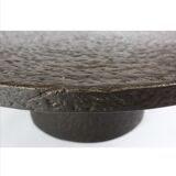 Table basse ronde brutaliste années 70