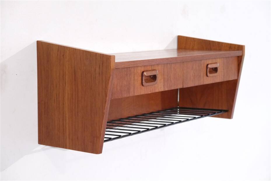 Vintage Scandinavian teak shelf 1960