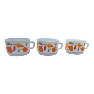 3 tasses vintage année 70