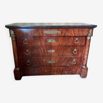 Commode empire avec bronze