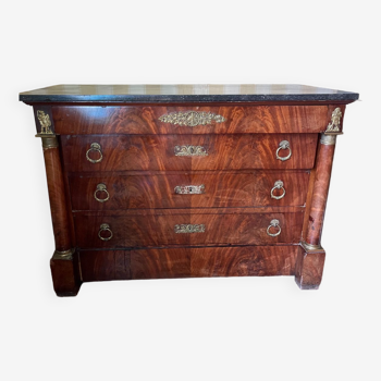 Empire chest of drawers with bronze