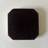 Italian ashtray in ivory zebra resin and brass, 1970s design.