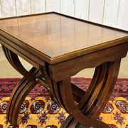 Set of English nesting tables in mahogany from the 1950s.