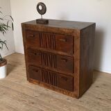 Vintage wooden bohemian dresser