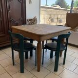 Art Deco Raw Solid Oak Table