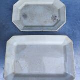 2 plats anciens, en faïence, un Gien