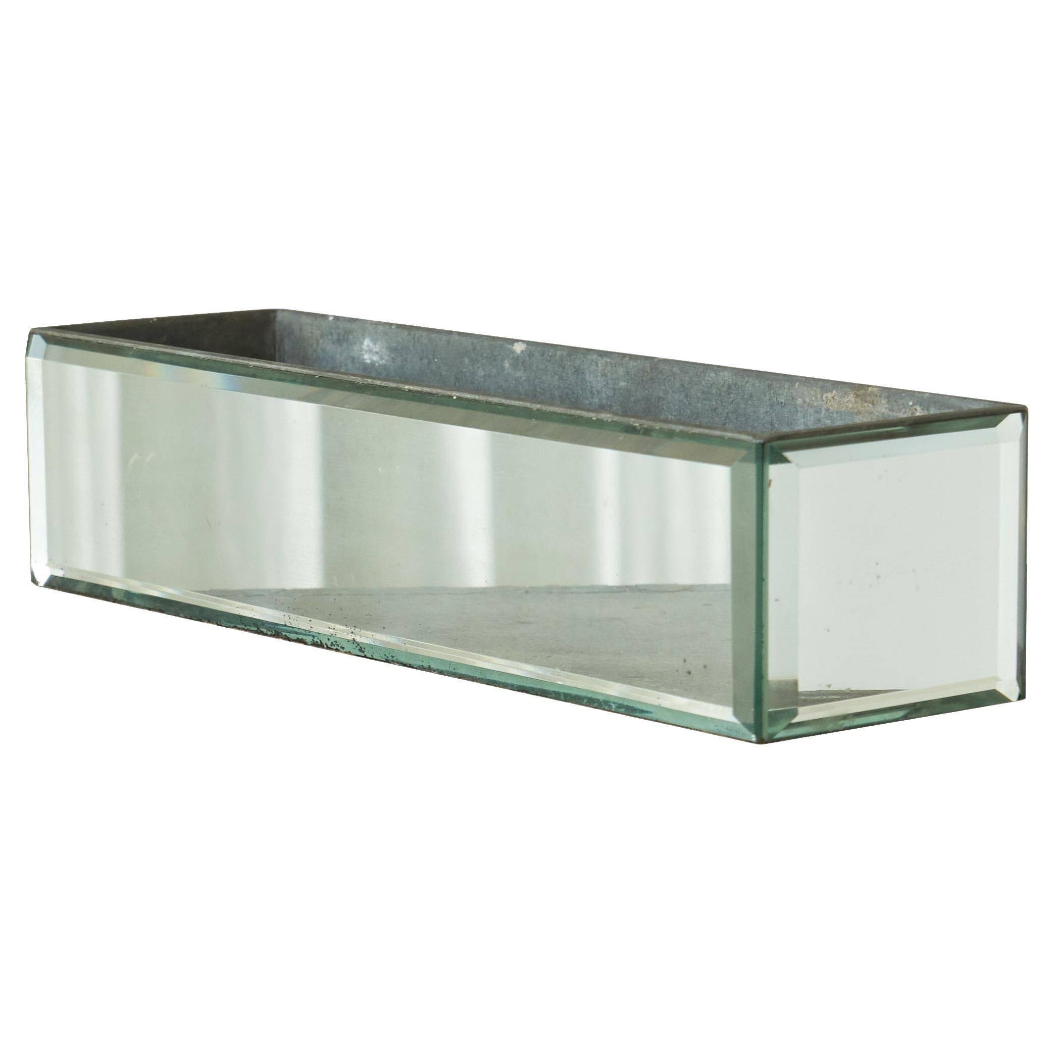Art Deco vase in faceted mirrored glass, 1930s
