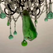 Green Murano Macaroni Chandelier 1950’s