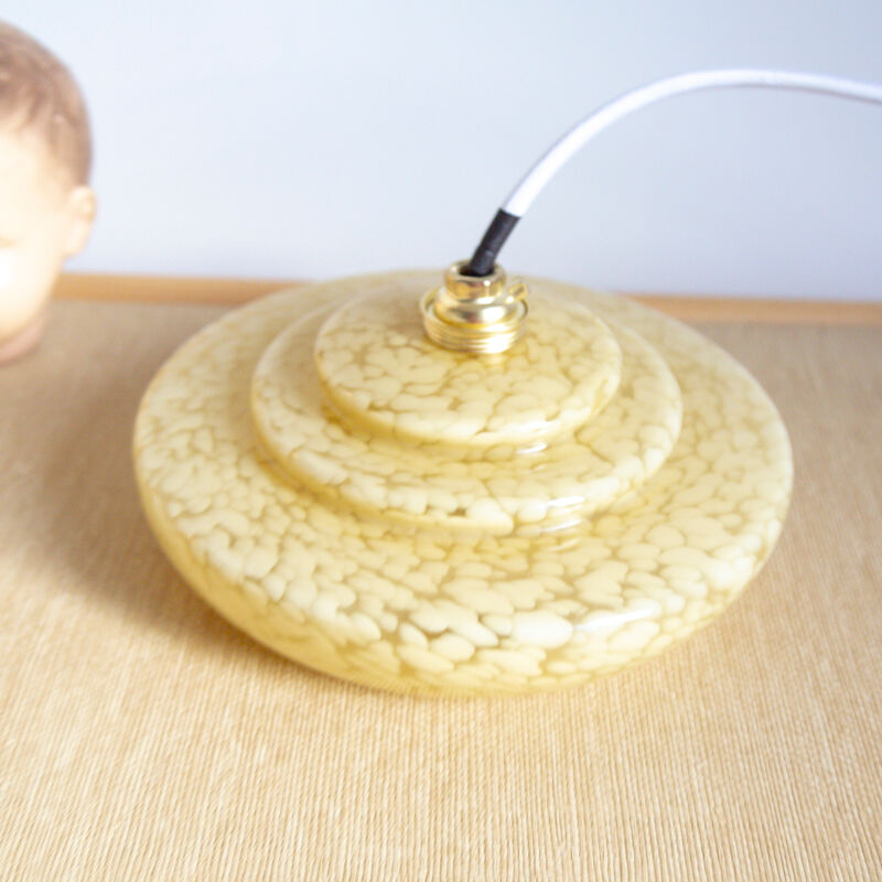 Suspension glass of yellow Clichy