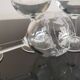 6 vintage “Henri Julien” white wine balloon glasses decorated with bunches of grapes LUMINARC