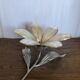Vintage silver metal flower ashtray