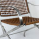 Pair of metal and leather armchairs, 1980s