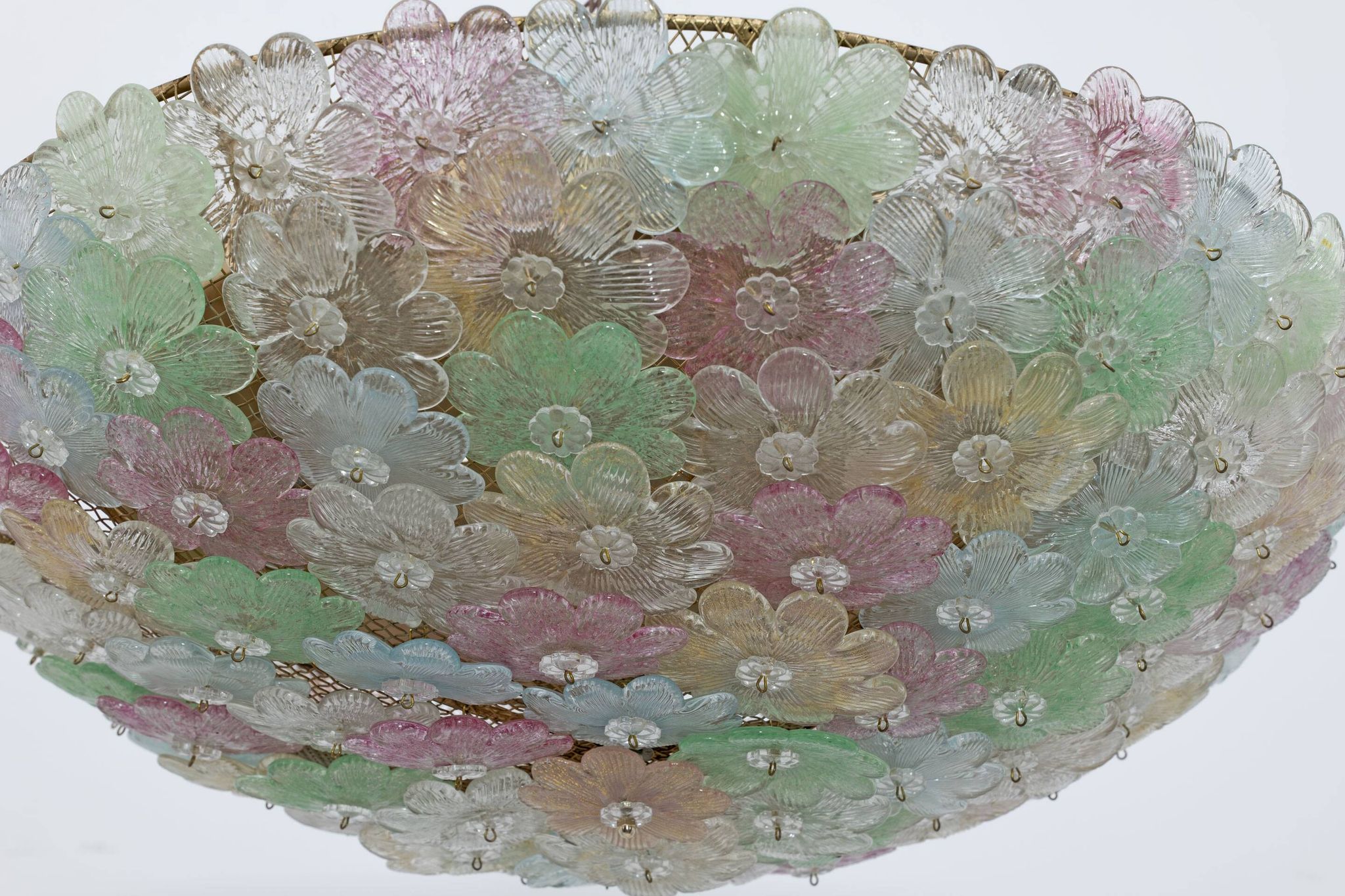 Attributed to Barovier & Toso Mid-century Modern Murano Glass Ceiling Light