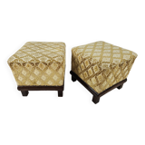 Paire de poufs Art Déco années 1930