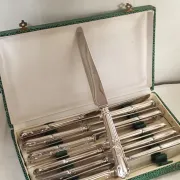 Table knives Émile Bergeron Silver-plated Rococo Style Louis XV