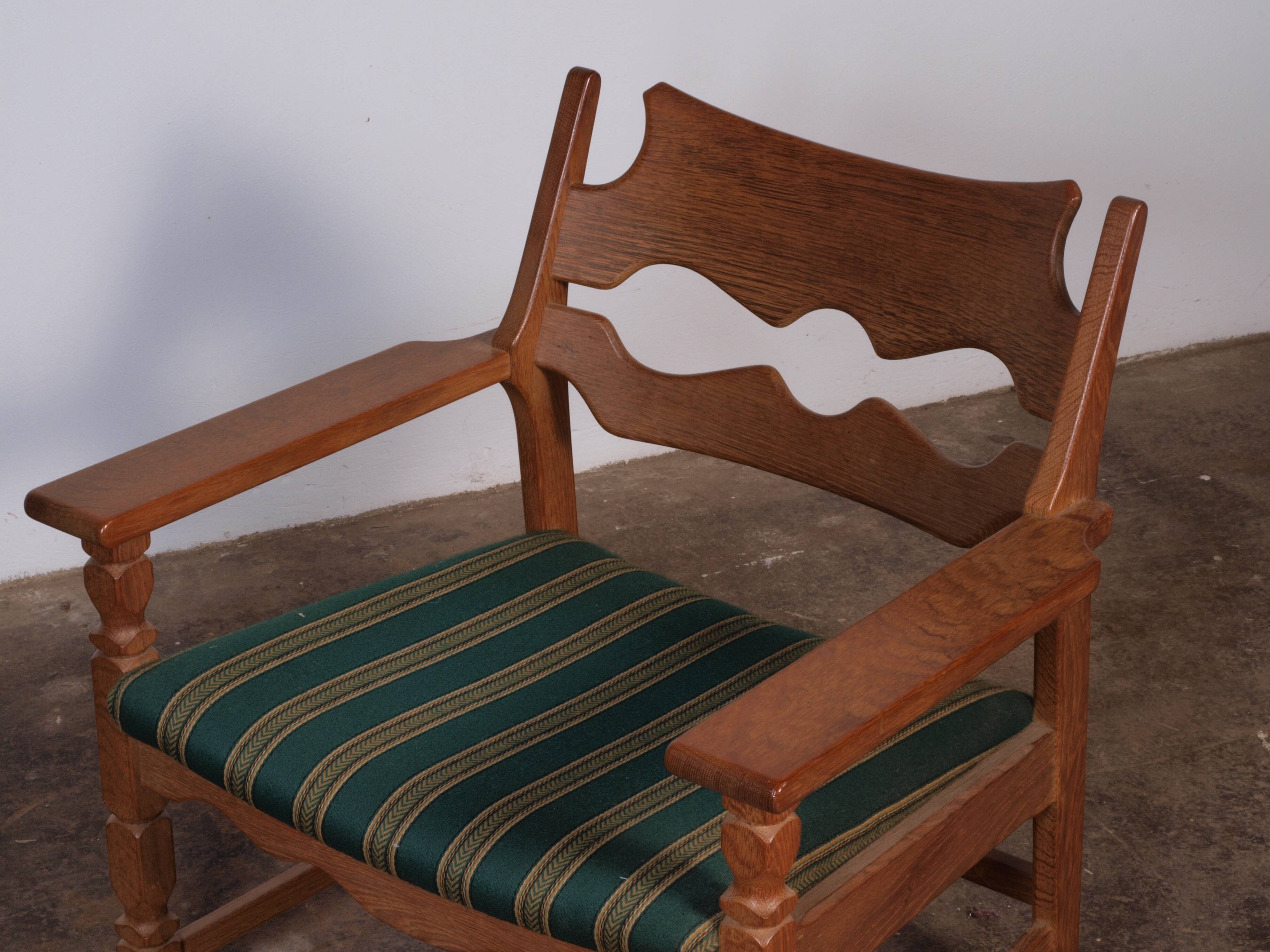 Razorblade Danish Brutalist Lounge Chair Henning Kjærnulf, 1960s Danish