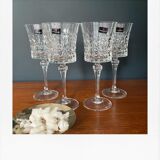 Ensemble 4 verres à vin en cristal