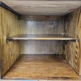 Art Decò display cabinet in walnut burl