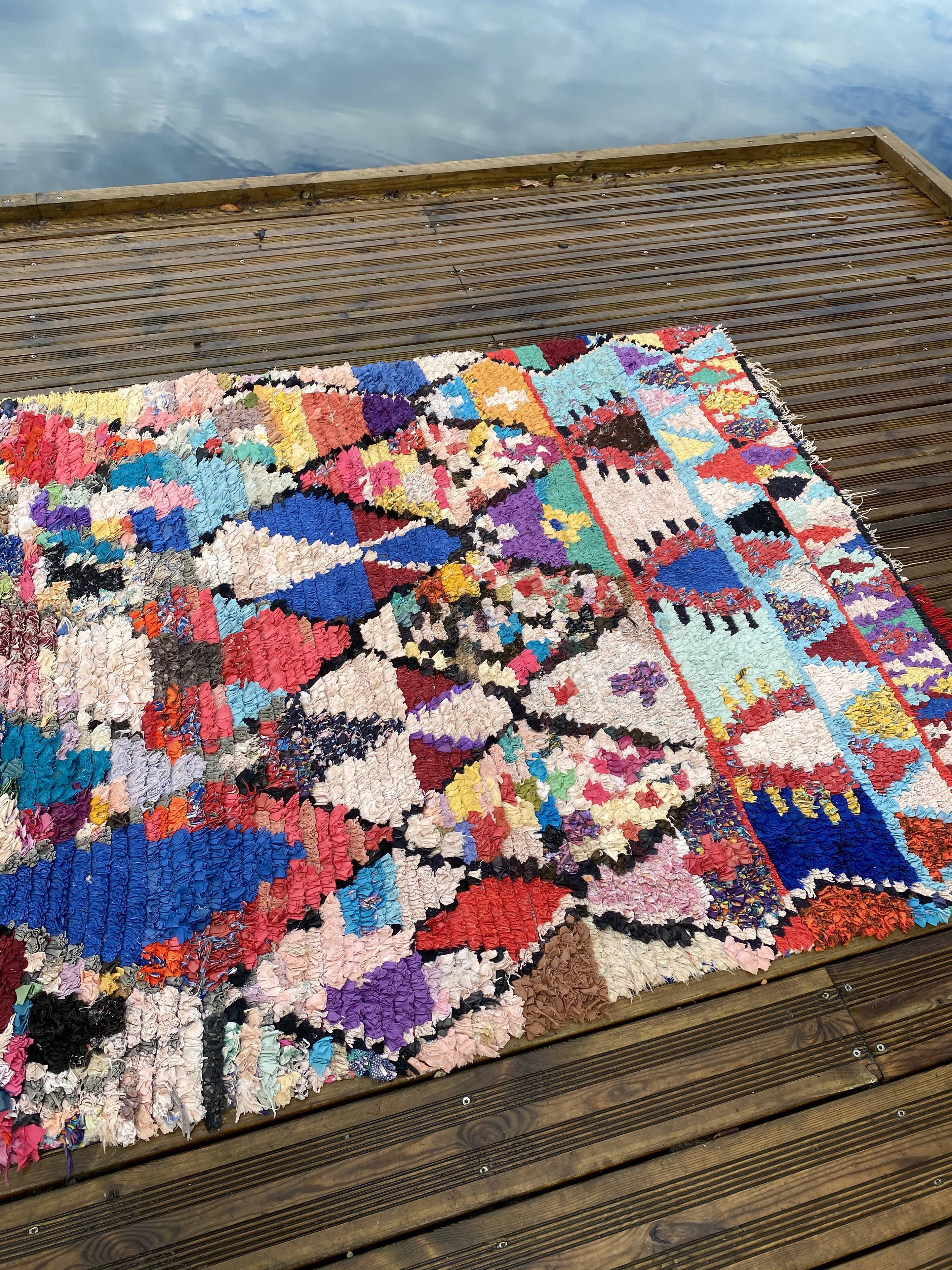 Berber handmade cotton rug 145x185 cm