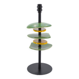 Lamp with yellow and green freeforms in ceramic, 90s