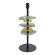 Lamp with yellow and green freeforms in ceramic, 90s