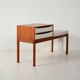 Fauteuil « Gossip », siège scandinave en teck avec tiroirs laqués blancs, années 1950/6