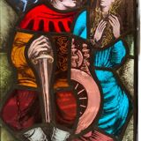 Stained hanging glass polychrome