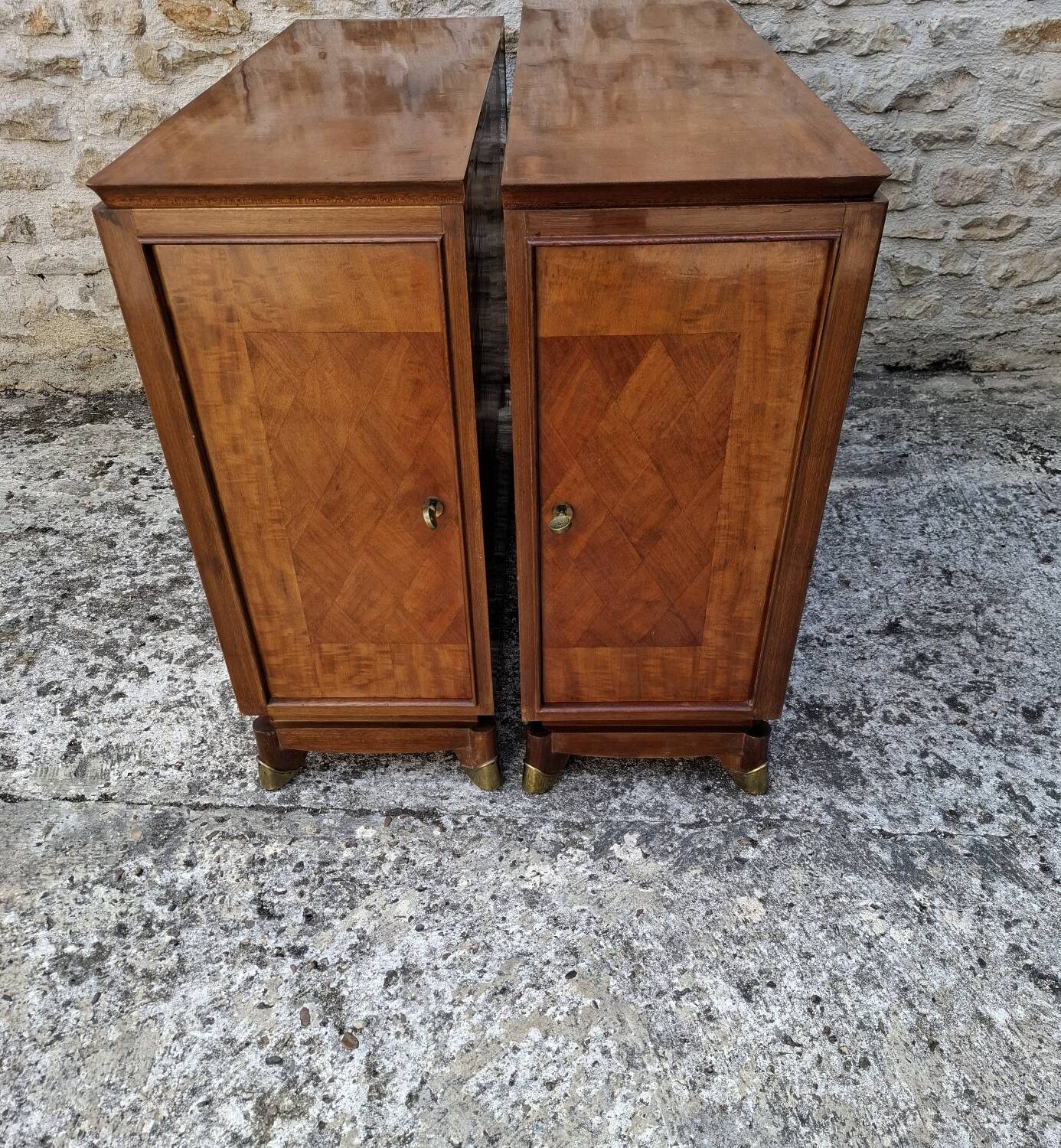 Mahogany glass sideboard, 1950
