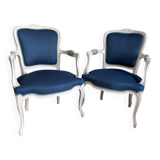 Paire de fauteuils cabriolet style Louis XV