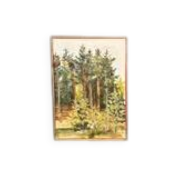 l Swedish Oil on Canvas – “Forest Landscape” by Ann‑Cathrine Tine Lundkvist