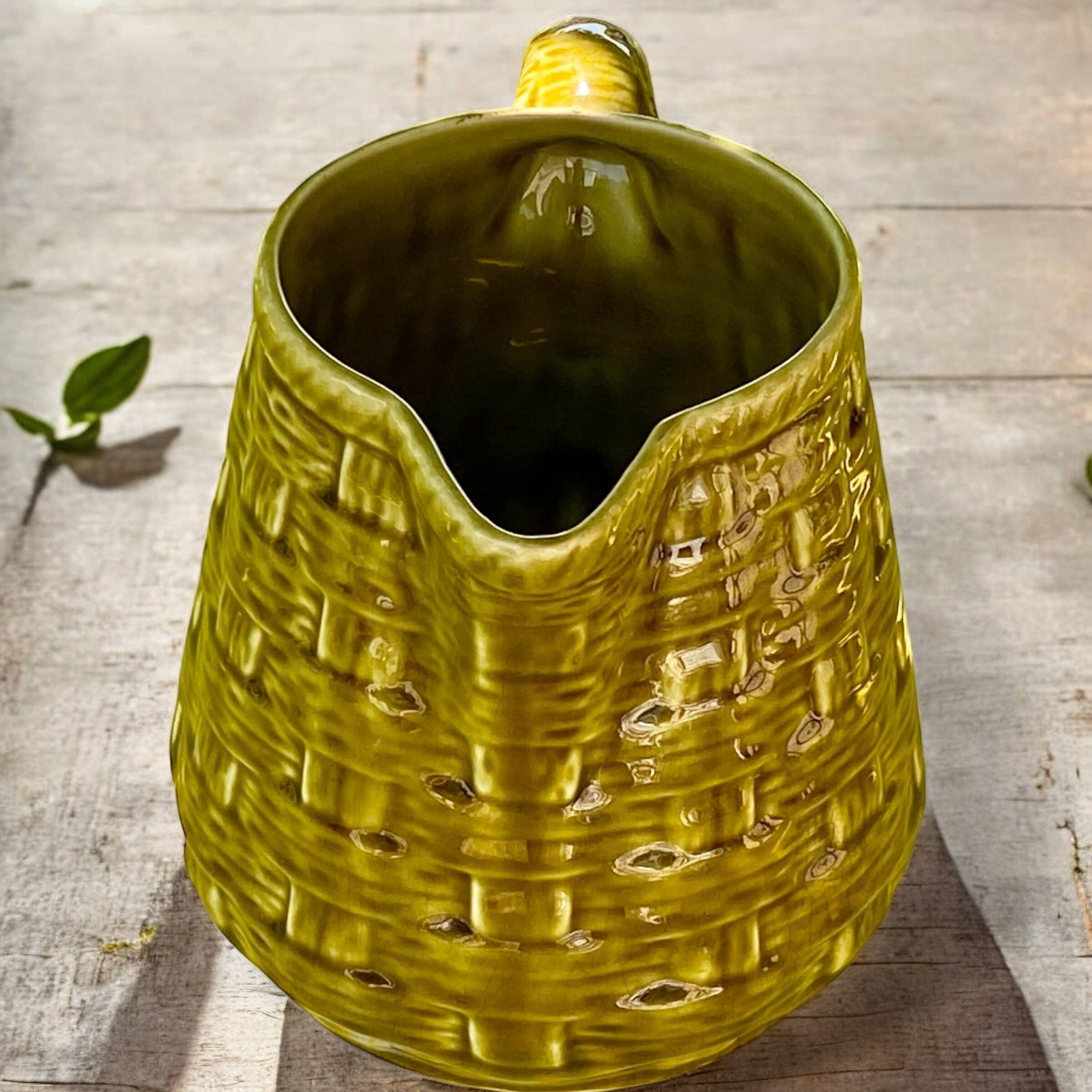 Vintage Digoin Sarreguemines earthenware pitcher - perfect condition