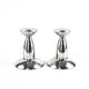 Pair of Chrome Candlesticks, Industrial Minimalist Design, European, 1970s