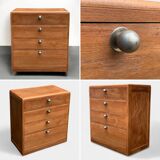 Vintage chest of drawers in solid raw wood from 1950