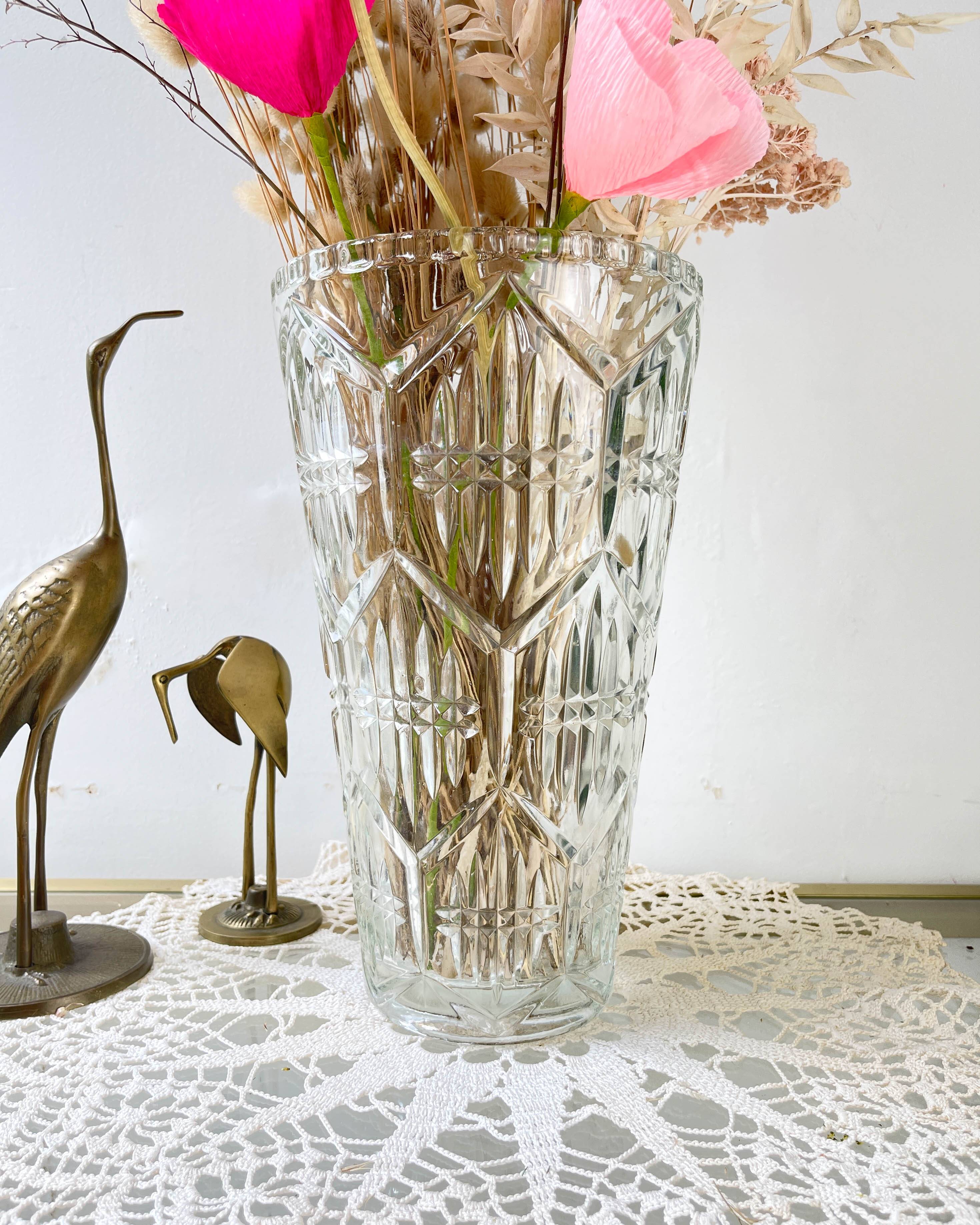 Vintage Art Deco style glass vase