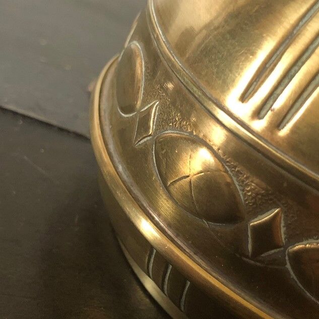 Vintage brass pot cover