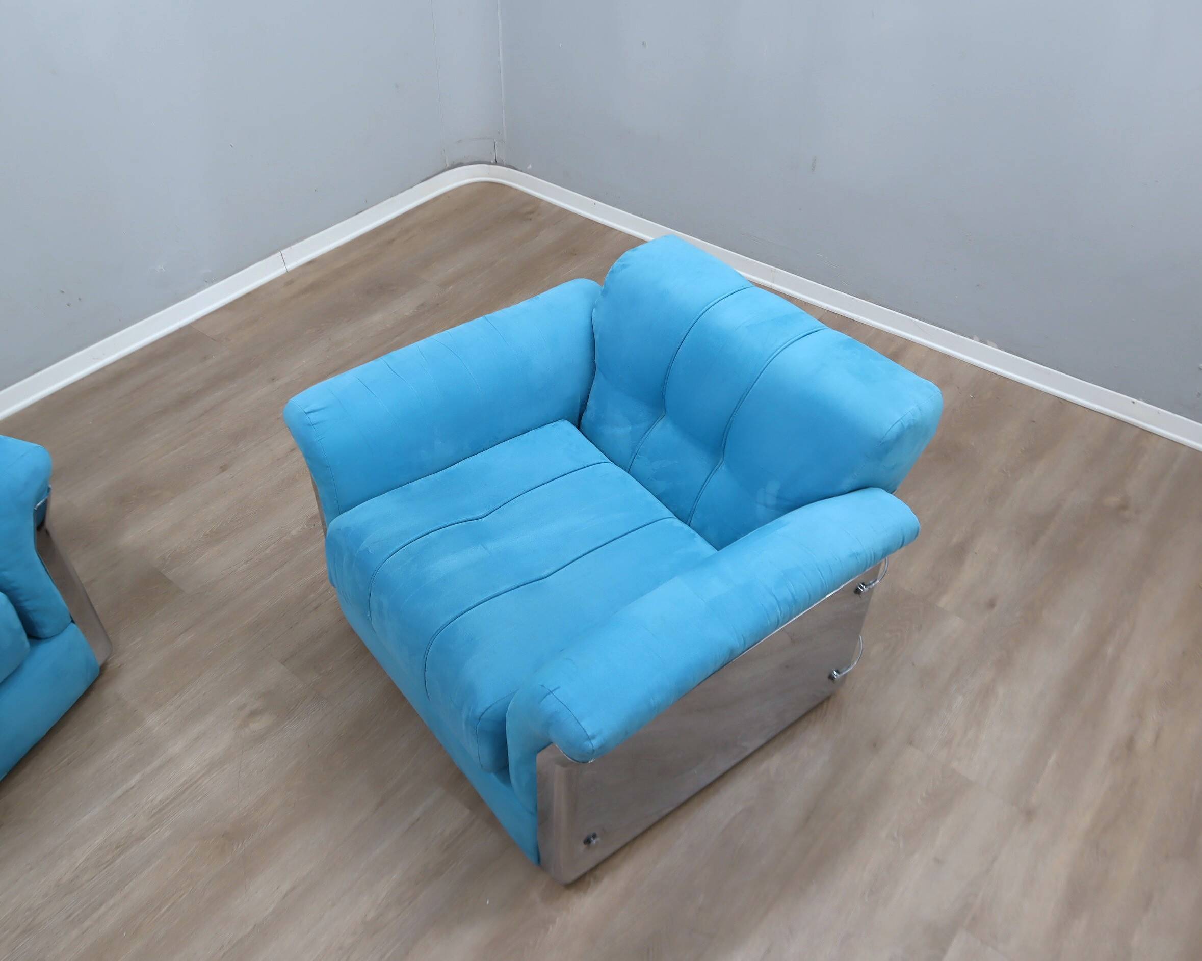 Fauteuils Larissa Saporiti des années 1970 par Vittorio Introini