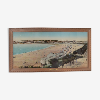 Royan beach, old framed photo