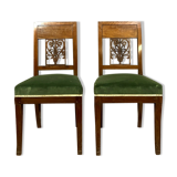 series of 4 Empire era chairs circa 1810 mahogany
