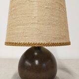Lampe boule en terre cuite vernissée, France vers 1970