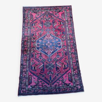 Handmade old Persian oriental rug 200cmx125cm