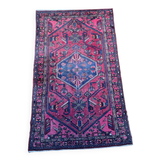 Handmade old Persian oriental rug 200cmx125cm